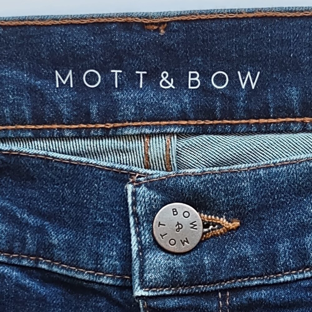 Mott & Bow Ridge Tapered MOM Jeans High Waisted Dark Wash  32 x 28 - Picture 10 of 12